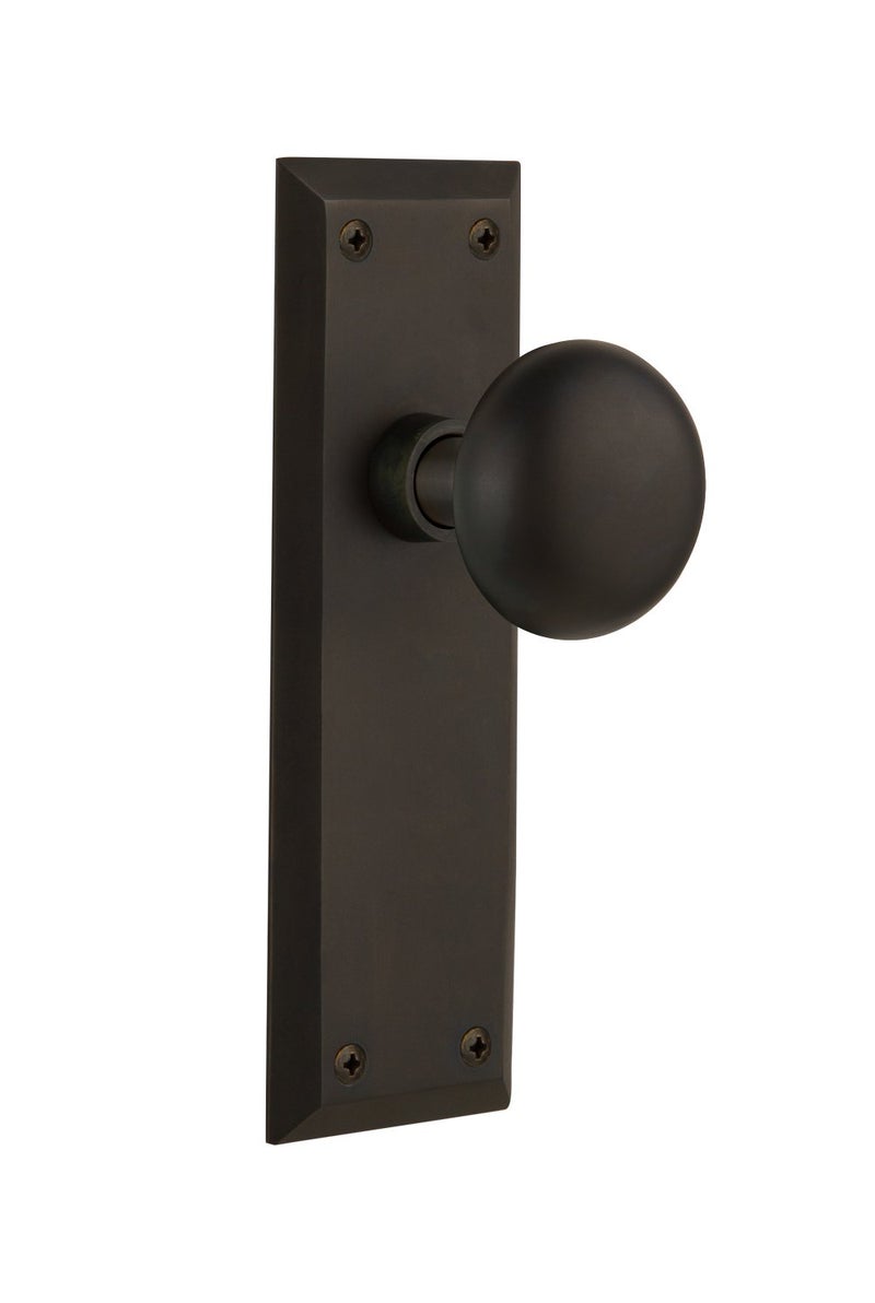 Nostalgic Warehouse New York Door Knob with Plate - Image 1