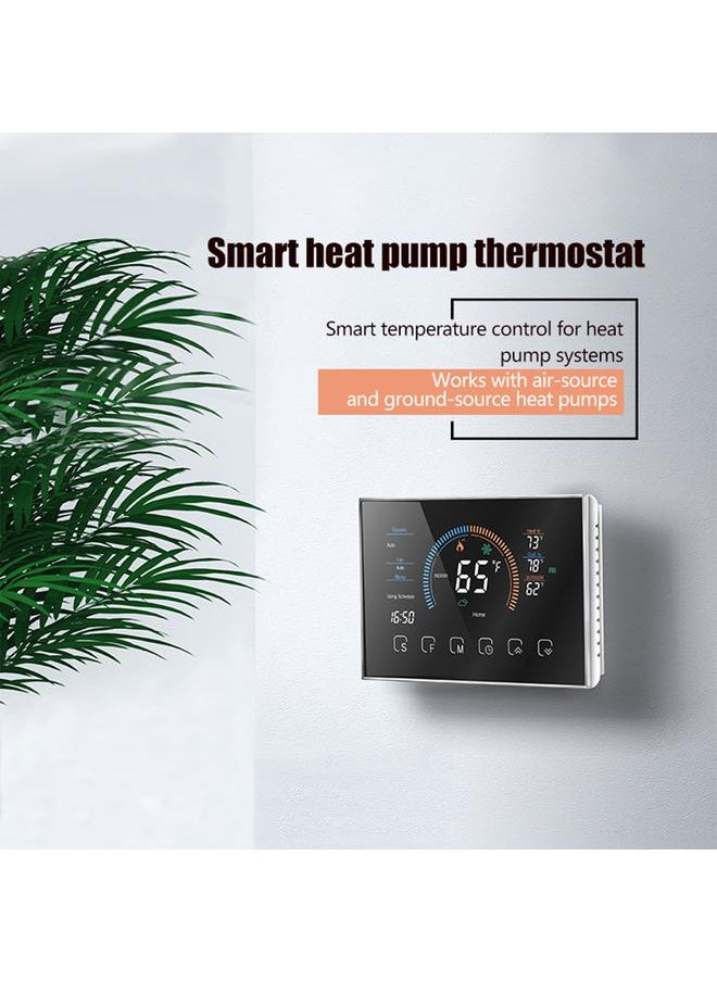 Thoraya Heat Pump Room Thermostat Temperature Controller 4.8 Inch Color LCD Screen Programmable Touch Control for Home Office Hotel  - Image 3