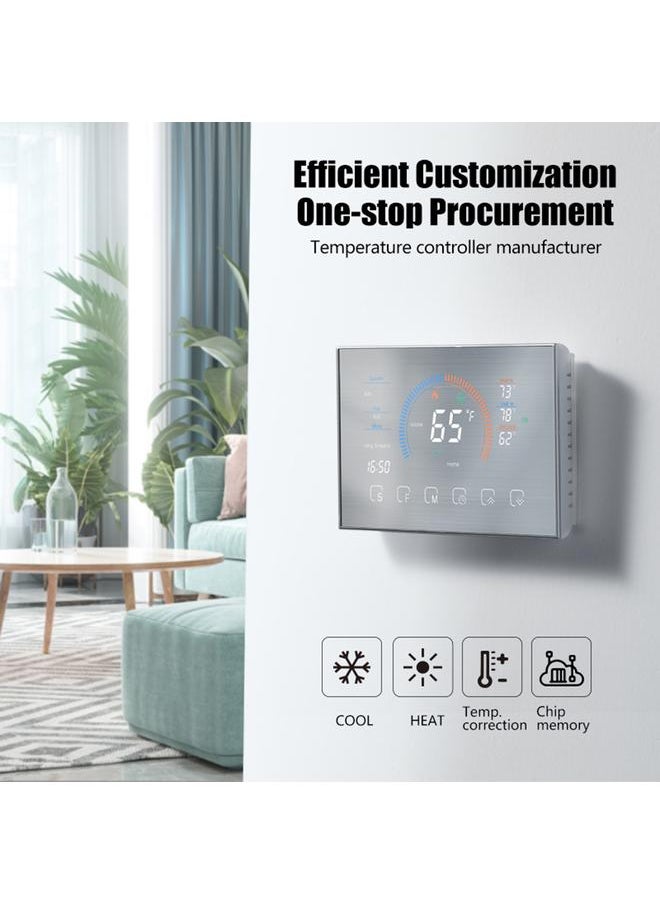 Thoraya Heat Pump Room Thermostat Temperature Controller 4.8 Inch Color LCD Screen Programmable Touch Control for Home Office Hotel  - Image 4