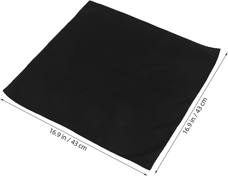 مناديل قماش البوليستر الأسود 17 × 17 بوصة قابلة للغسل لحفلات الزفاف والحفلات والعشاء الرسمي - Image 3