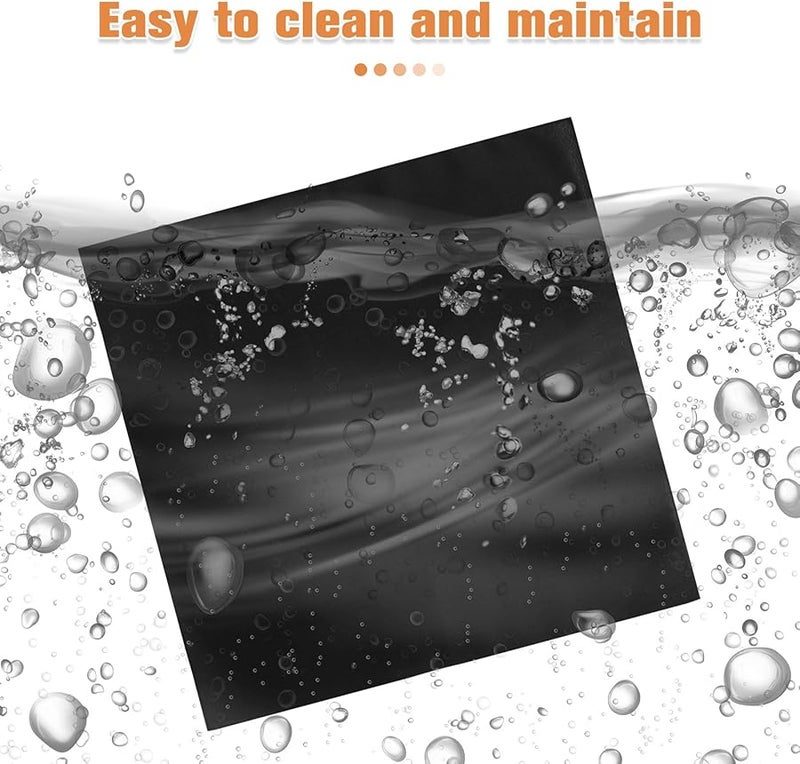 مناديل قماش البوليستر الأسود 17 × 17 بوصة قابلة للغسل لحفلات الزفاف والحفلات والعشاء الرسمي - Image 4