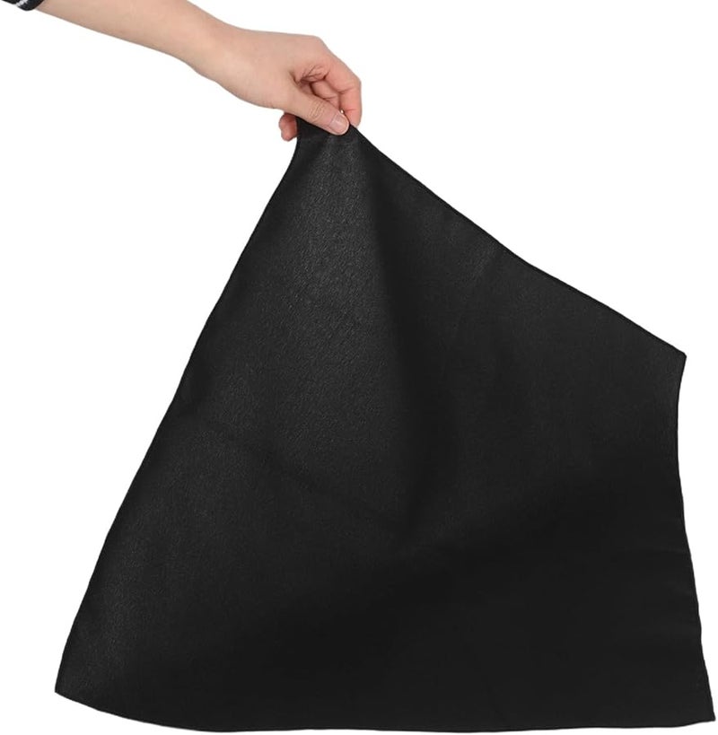 مناديل قماش البوليستر الأسود 17 × 17 بوصة قابلة للغسل لحفلات الزفاف والحفلات والعشاء الرسمي - Image 5