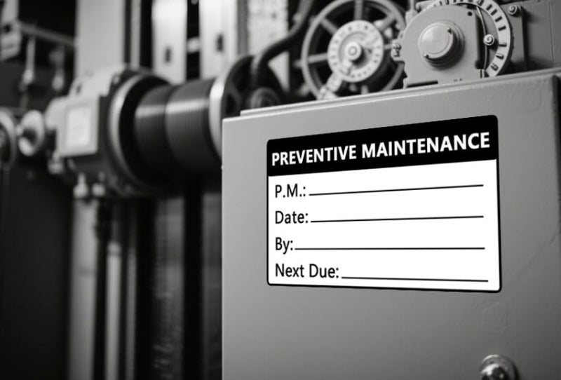 Top label Preventative Maintenance Stickers,3x2 Inch Adhesive Vinyl Labels,200 Pcs Per Pack - Image 5