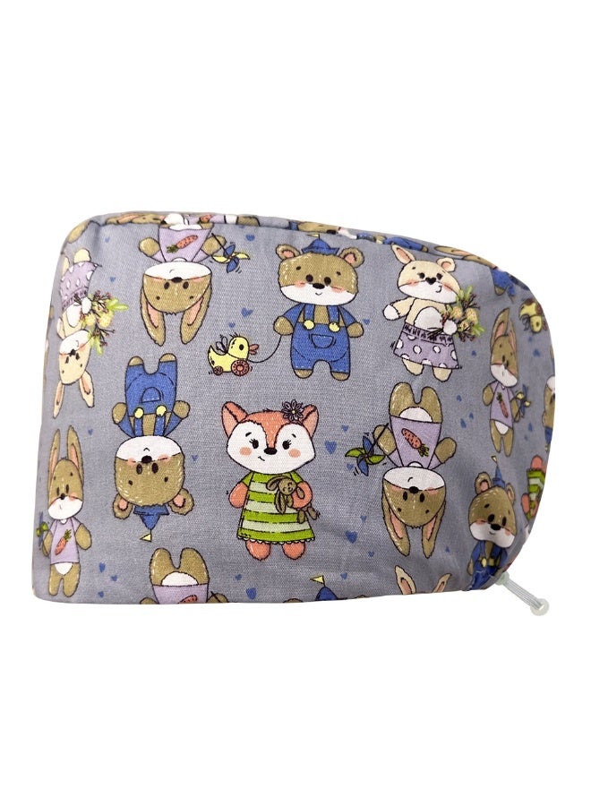 NIBEMINENT Unisex Scrub Hats Surgical Hats Printed Medical Nurse Operating Room Caps Women Pet Grooming Nursing Hats Sanitary Cap