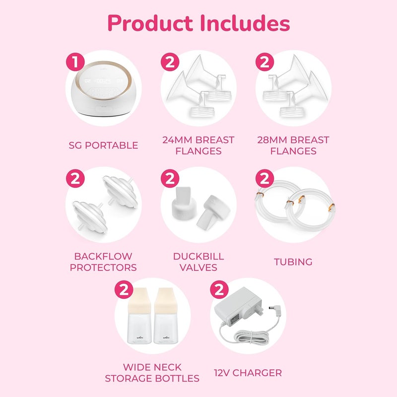 Spectra مضخة ثدي كهربائية مزدوجة قابلة للتعديل من سبكترا سينيرجي جولد - أساسية للرضاعة الطبيعية - Image 2