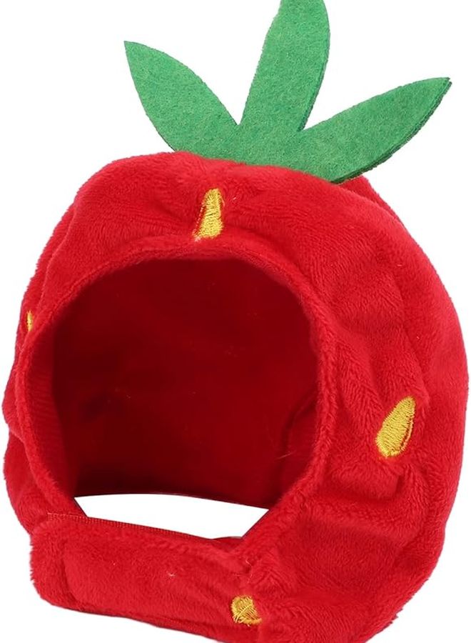 Adjustable Pet Strawberry Hat Comfortable Cat Dog Costume for Christmas Birthday Party - Image 2