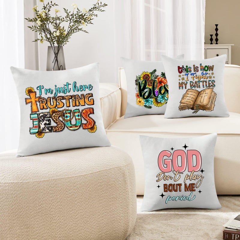 RURUIS 10 Sheets Jesus Iron On Decal Heat Transfers Patches for Clothing T-Shrits Jackets Faith Iron On Transfer Vinyl Sticker Design Washable Decoration Applique DIY Crafts - Image 2