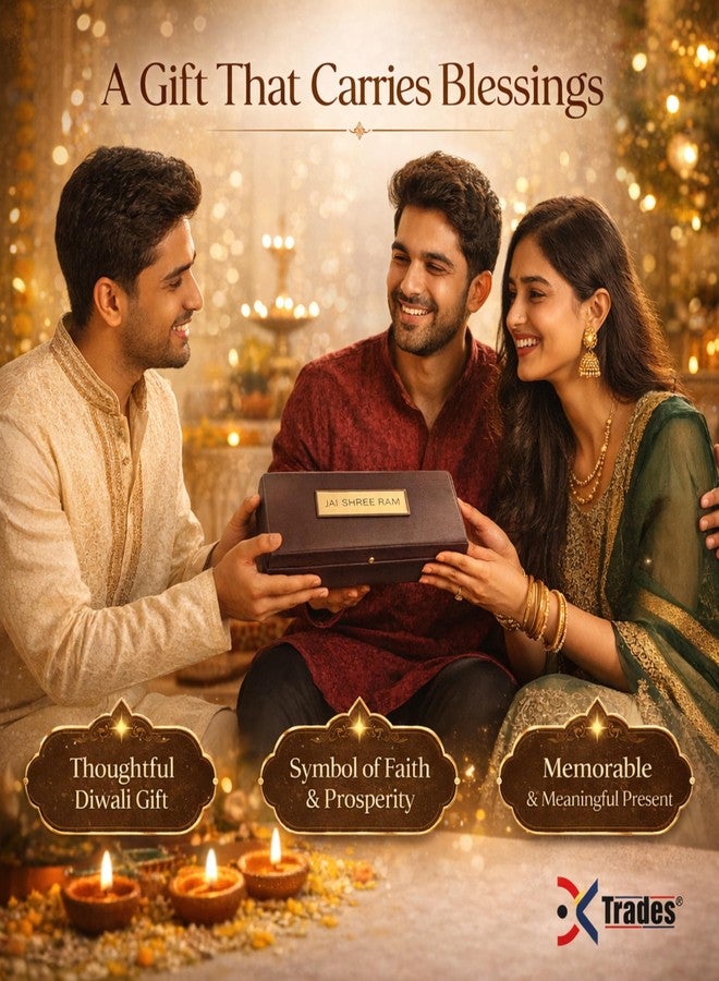 DK trades® Gold Plated Lord Ram ji Pooja Box - Premium Gold Ram| Pocket Temple Ram Ji | Unique Home, Office Gift - Image 5