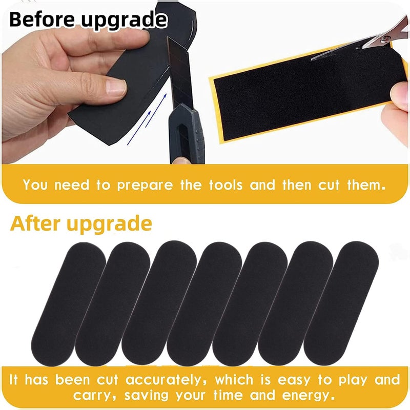 ACFELLE 10Pcs Pre-Cut Fingerboard Grip Tape, 34mmx98mm Pro Mini Finger Skateboards One Step Install Foam Adhesive Stickers Wooden Non Slip Tape (10 Pcs) - Image 4