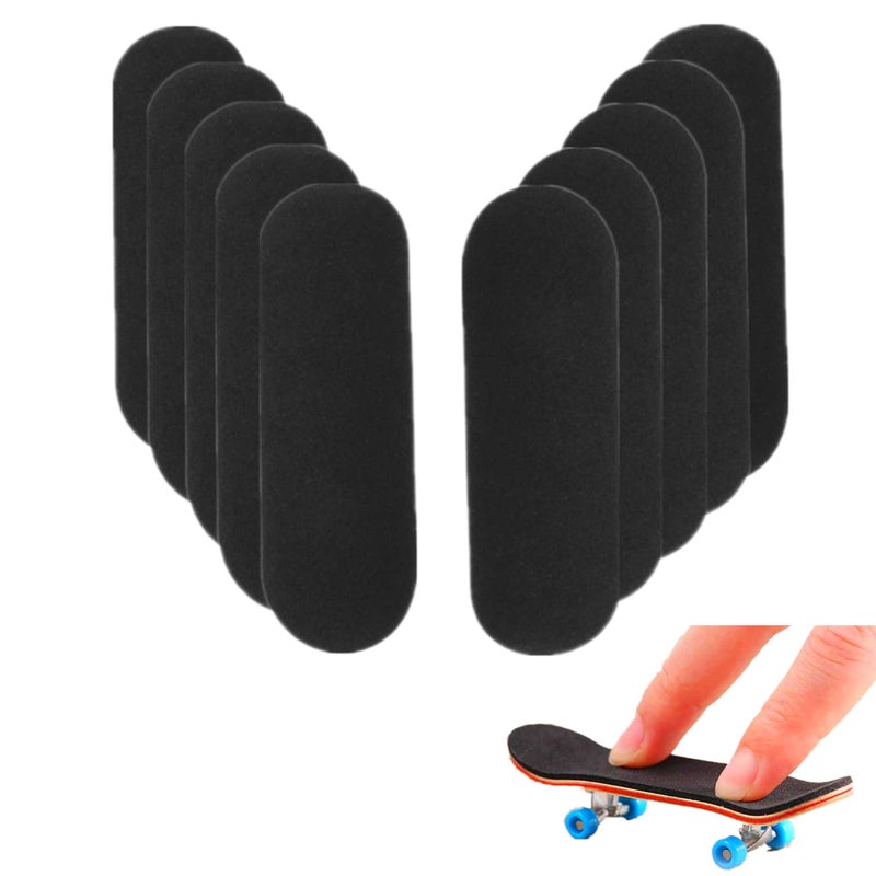 ACFELLE 10Pcs Pre-Cut Fingerboard Grip Tape, 34mmx98mm Pro Mini Finger Skateboards One Step Install Foam Adhesive Stickers Wooden Non Slip Tape (10 Pcs) - Image 1
