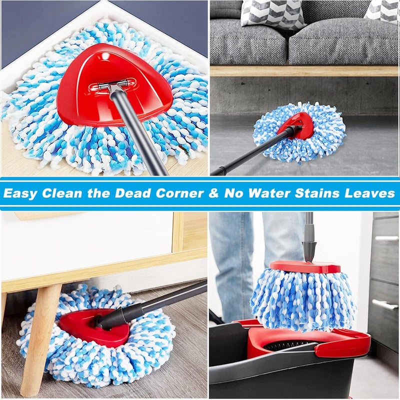 High-PQ 20 Pack Spin Mop Replacement Heads, Only Fit for RinseClean 2-Tank System, 100% Microfiber Spin Mop Refill Head,Spinning Mop Head Replacement for Floor Cleaning - Image 3
