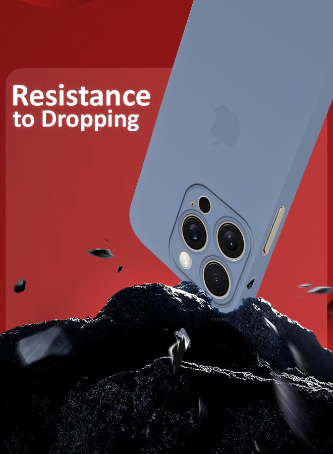 CATANES (for iPhone 15 Pro Max) Case Cover Air Skin Series Back Cover Sturdy Durable Thin Case Drop Protection Cover Transparent Blue - Image 4