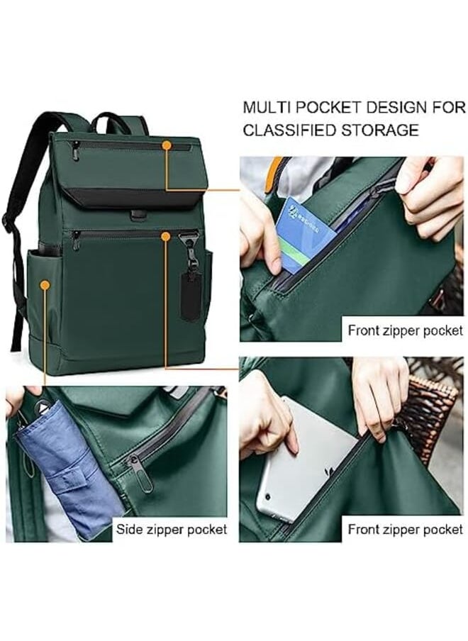 iCozzier - Laptop Backpack With Usb Charging Port Water Resistant Laptop Rucksack Backpack For Men Women Fits 14.1 Inch Laptop School Bag - Image 1