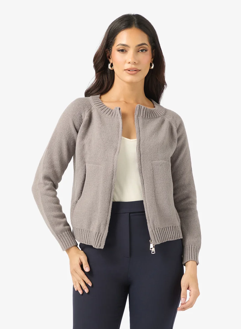 ELLA Cardigan With Front Zipper