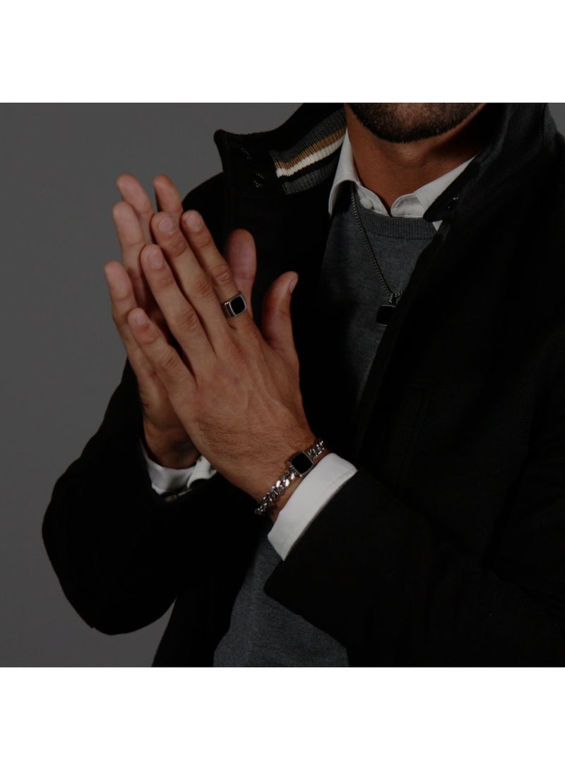 HUGO BOSS JEWELRY ODELL MENS FIXED RING - 1580652M - Image 5