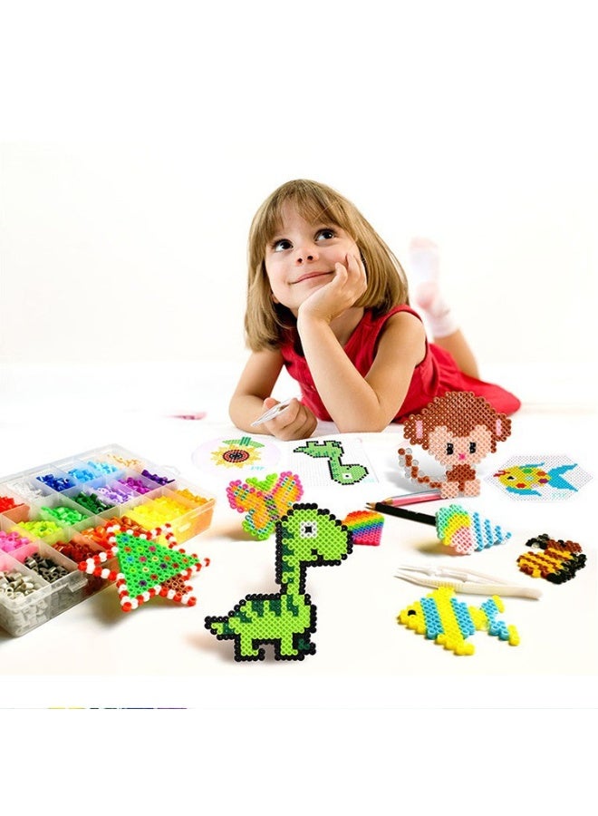 Fuse Beads Kit, 2000 PCS 5mm Bead 24 Colors Melty Fusion Beads Arts and Crafts Pearler Set Gifts for Kids, Easter Gifts for Kids