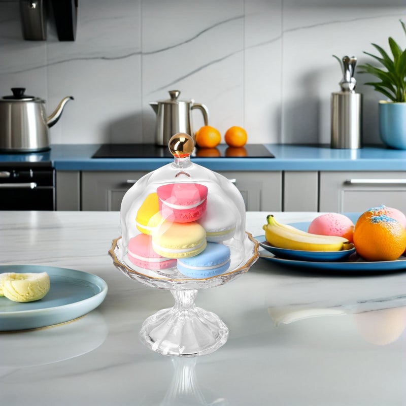 Cake Domes: Cookie Display Cake Holder With Cover For Dessert Single Cupcake Stand Fruit Glass Cover Shield Party Favor Clear - Image 5