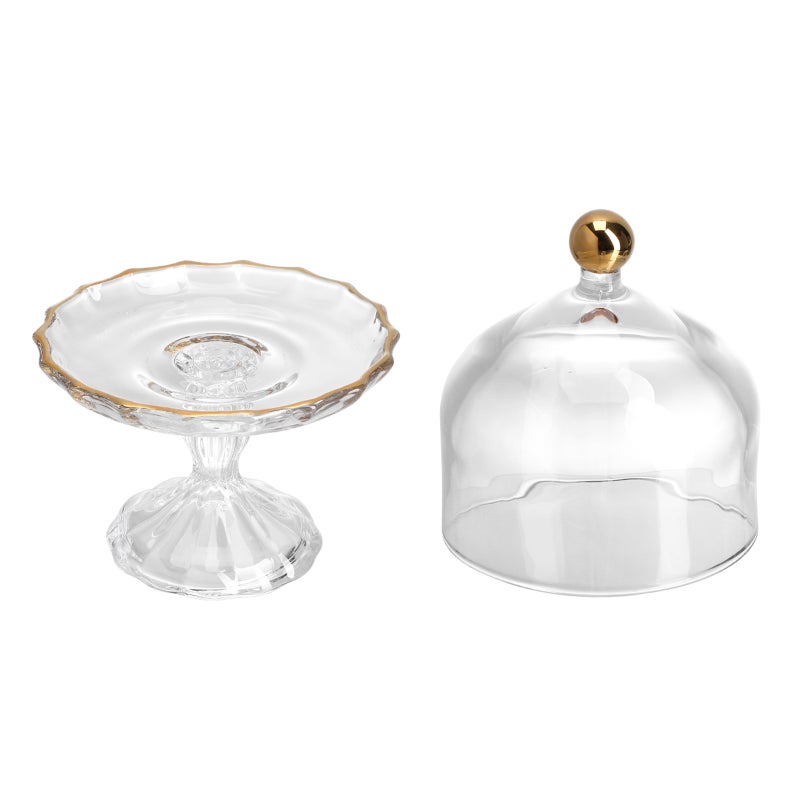 Cake Domes: Cookie Display Cake Holder With Cover For Dessert Single Cupcake Stand Fruit Glass Cover Shield Party Favor Clear - Image 1
