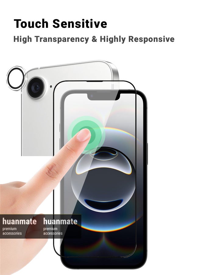 2 in 1 Apple iPhone 16e Screen & Camera Protector - High Transparency Full Coverage Shield for Scratch & Impact Protection - Screen & Camera Protector for Apple iPhone 16e