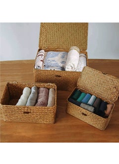 Generic FFD Hand Wooven Storage Basket Box Set of 3pcs 32x18x25  - Image 3