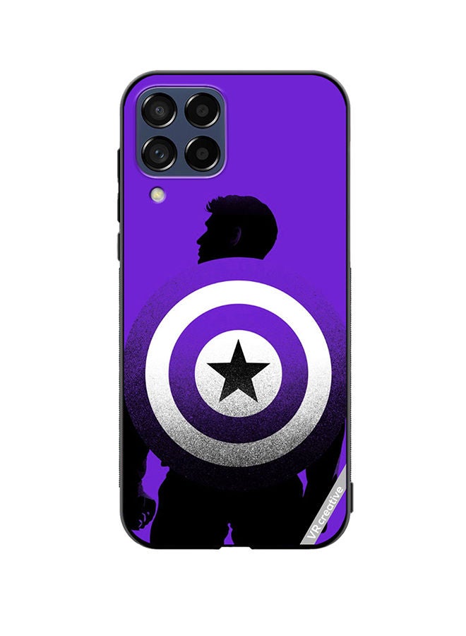 VR CREATIVE Protective Case Cover For Samsung Galaxy M53 Purple Captain America Design Multicolour - Image 1