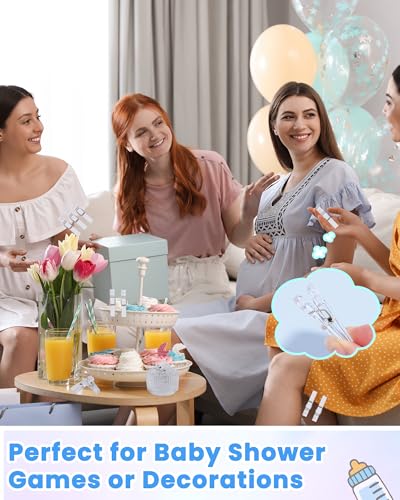 JUXINGDAZYF 60PCS Clear Clothes Pins for Baby Shower Games Boy Girl, Transparent Acrylic Clothes Pin Bulk, 1.4'' Mini Clothespins for Photos, DIY Crafts, Baby Shower Game Prop/Party Favors/Decorations - Image 4