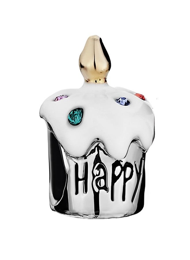 KunBead Cute Happy Birthday Cake Love Bead Charms Compatible with Pandora Charm Bracelets Birthday Jewelry Gifts for Women - Image 2