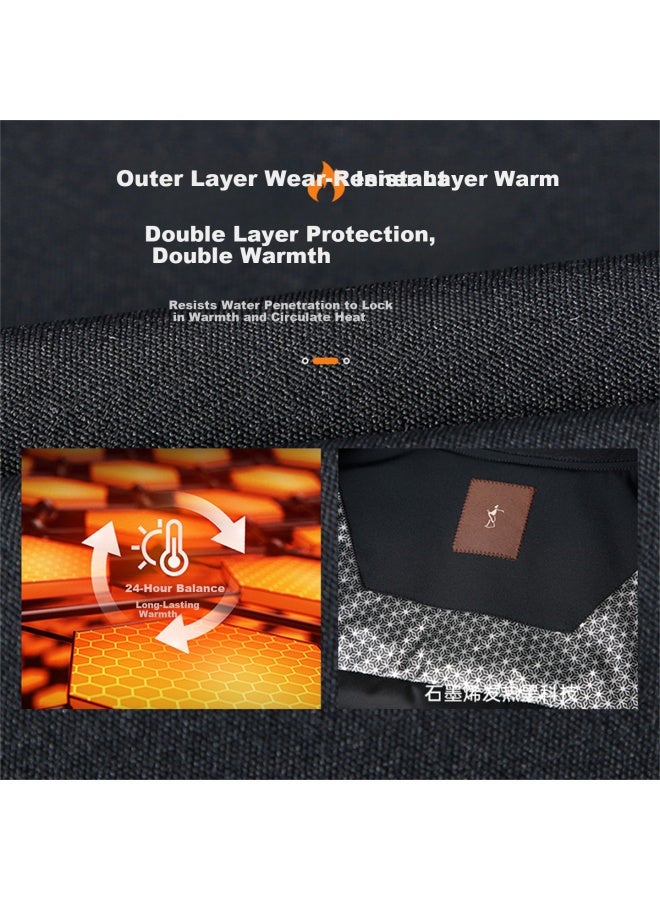 Tries Men's Jacket Autumn Winter  New Graphene Warm Thick Windproof Baseball Collar Embroidered Cotton Coat - Image 4