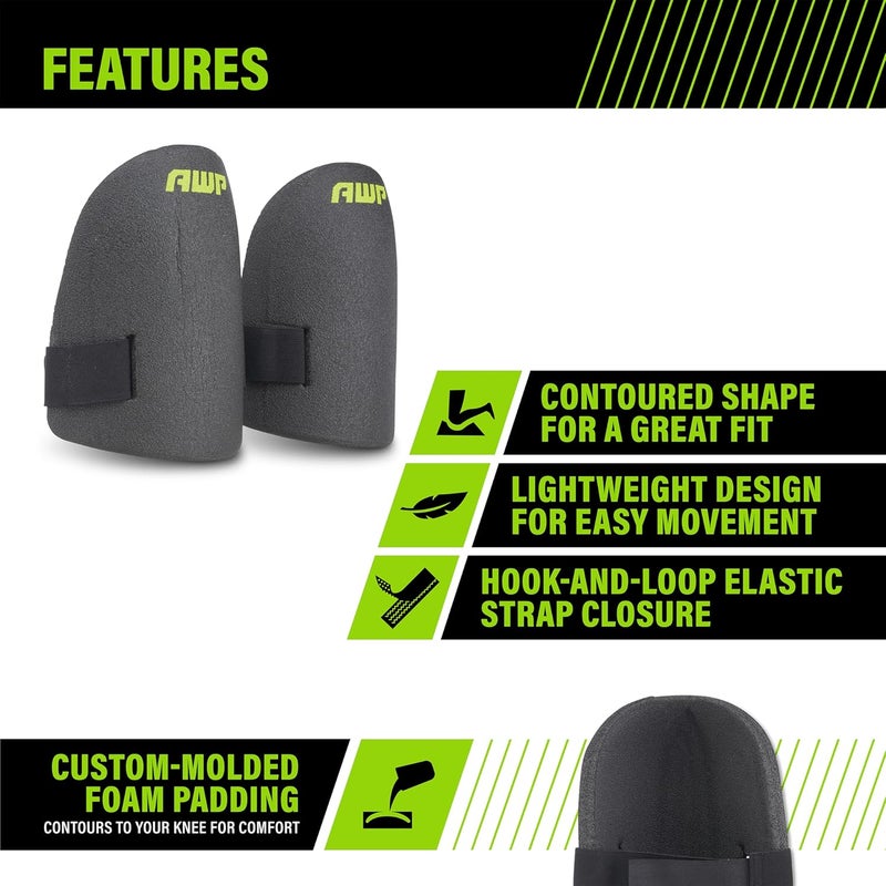 AWP Ultralight Knee Pad | Custom Molded Foam Work Knee Pads for Hardwood, Laminate, Tile, Landscaping, Gardening & More | One Size - Image 5
