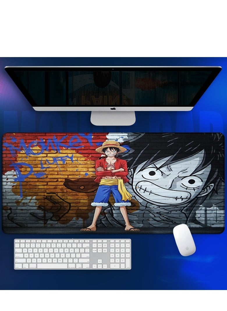 QZ - Anime One Piece Mouse Pad, Extended Large Gaming Mouse Pad, Non-Slip Rubber Base And Stitched Edge Desk Pad For Computer Home Office Work And Study - Image 1