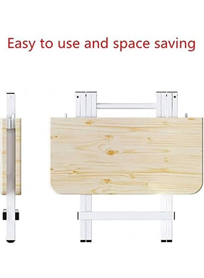 GoldenLike  طاولة قابلة للطي محمولة ، طاولة نزهة خارجية خالية من التركيب ، مكتب مطبخ منزلي لمساحة صغيرة (80 * 80 * 74 سم) - Image 5