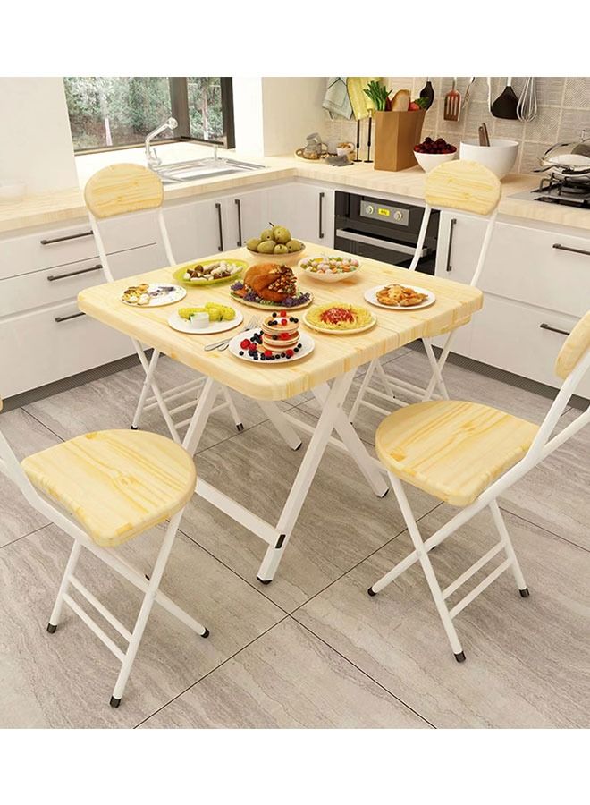 GoldenLike  طاولة قابلة للطي محمولة ، طاولة نزهة خارجية خالية من التركيب ، مكتب مطبخ منزلي لمساحة صغيرة (80 * 80 * 74 سم) - Image 2