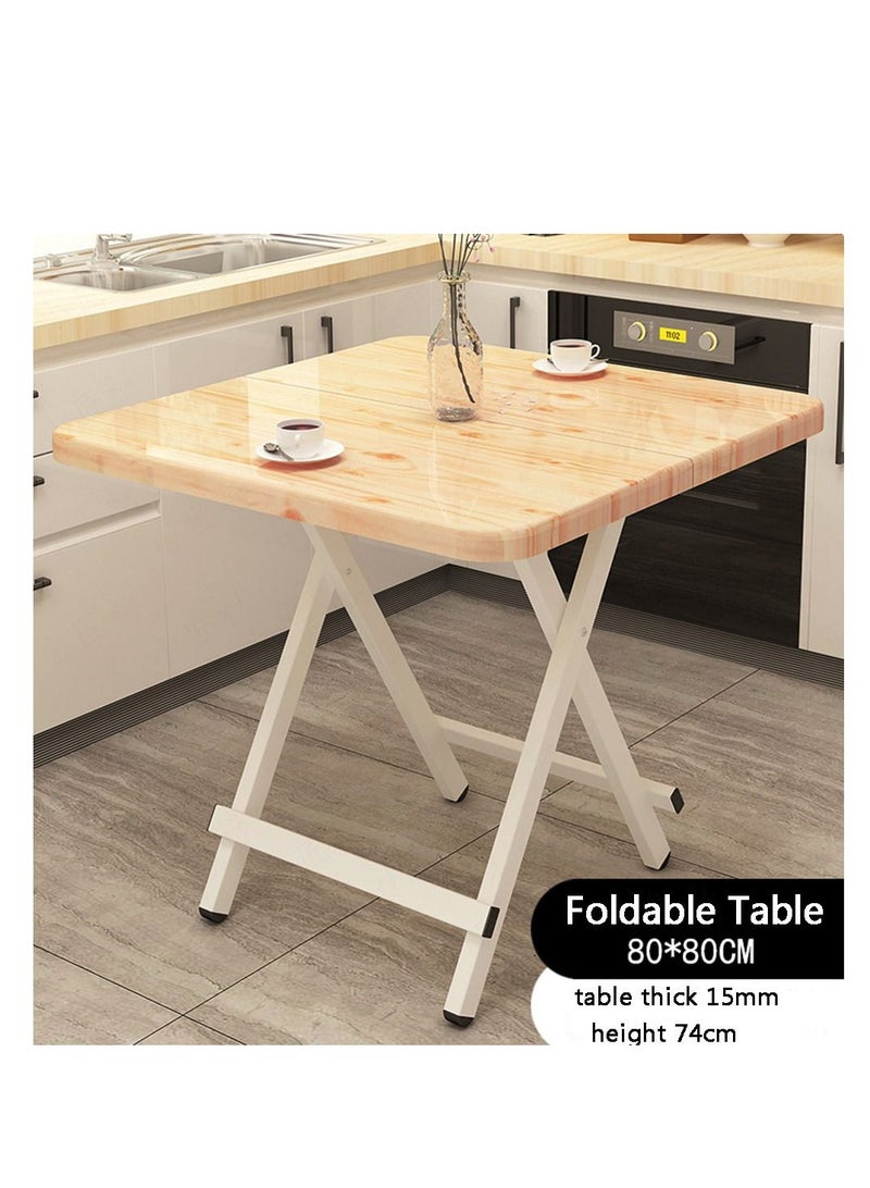 GoldenLike  طاولة قابلة للطي محمولة ، طاولة نزهة خارجية خالية من التركيب ، مكتب مطبخ منزلي لمساحة صغيرة (80 * 80 * 74 سم) - Image 3