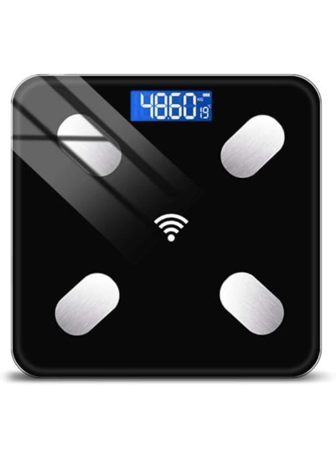 OMAKSS Multi-Functional Body Fat Scales Home Use Intelligent BT Electronic Weight Scale Black 26 x 26 x 2cm - Image 5