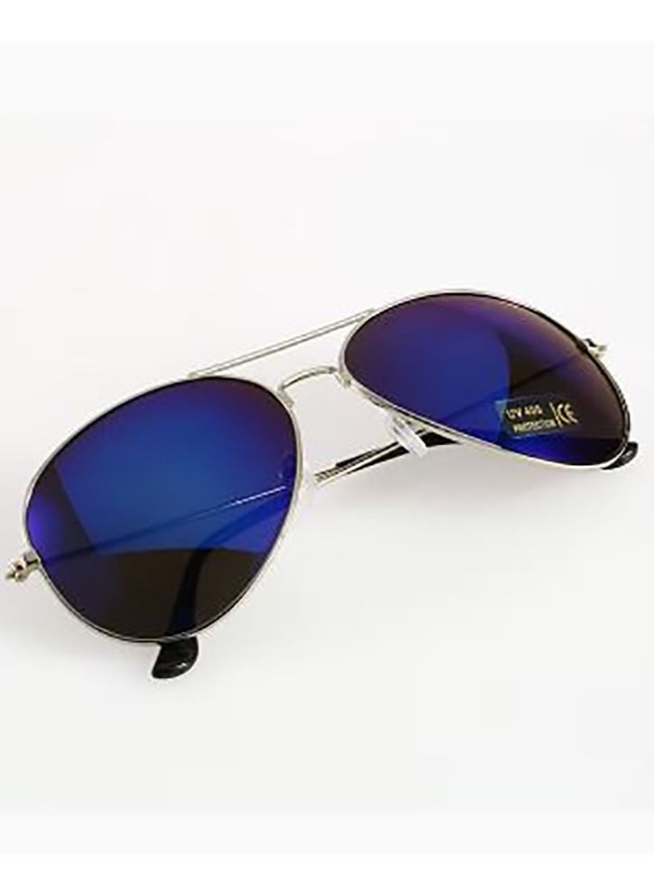 إستيل نظارة شمسية أفياتور بإطار كامل الحواف فضية - Image 2