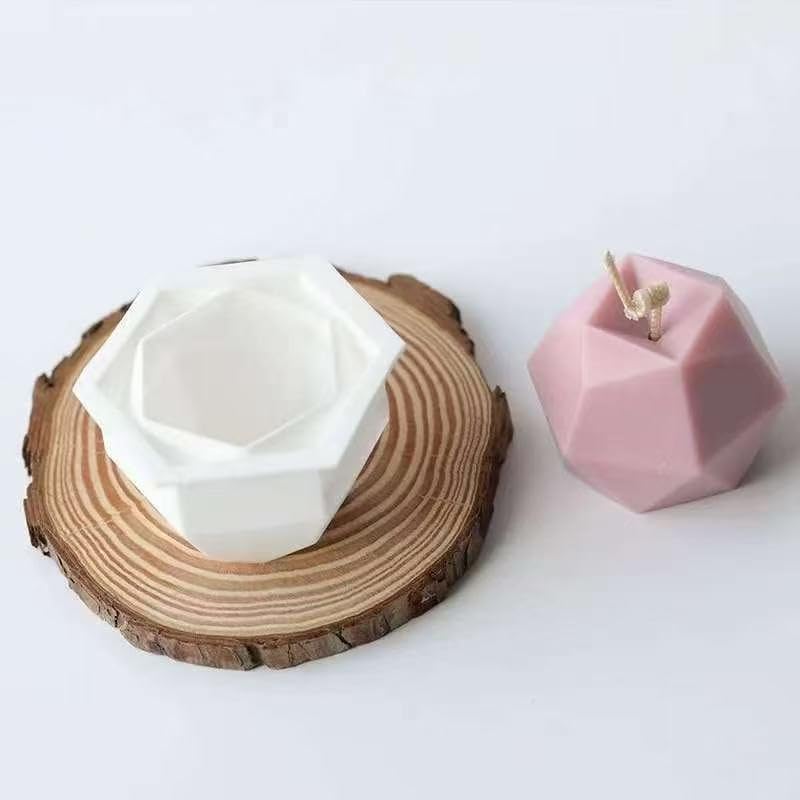 Ayuanb 8 pcs Silicone Candle Making Molds Set, 3D Silicone Mold, Pumpkin Christmas Tree Pine Cone Yarn Ball Bubble Cube Soap Baking Desser Soy Wax Candle Mold, DIY Scented Candle (with 100pcs Wax Core) - Image 5