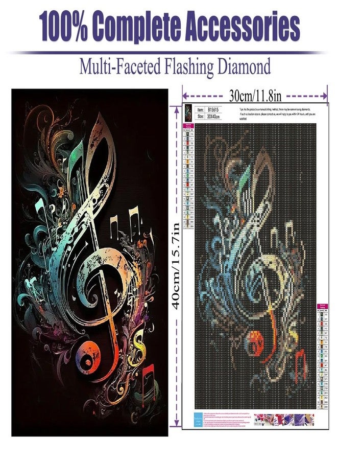 BOHADIY Diamond Painting Kits for Adults Music Diamond Art Kits for Adults,5D Painting Music DIY Full Drill Diamond Painting Gem Art and Crafts 12x16inch - Image 3