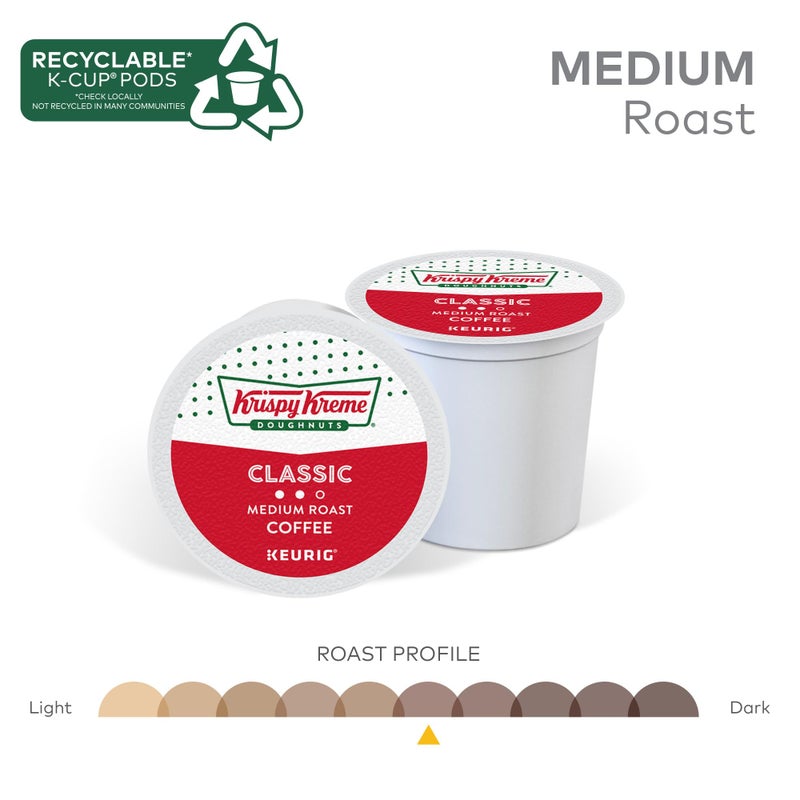 Krispy Kreme Doughnuts Classic, Keurig Single Serve K-Cup Pods, Medium Roast Coffee 48 Count - Image 4