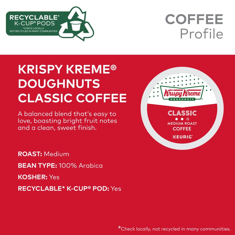 Krispy Kreme Doughnuts Classic, Keurig Single Serve K-Cup Pods, Medium Roast Coffee 48 Count - Image 3