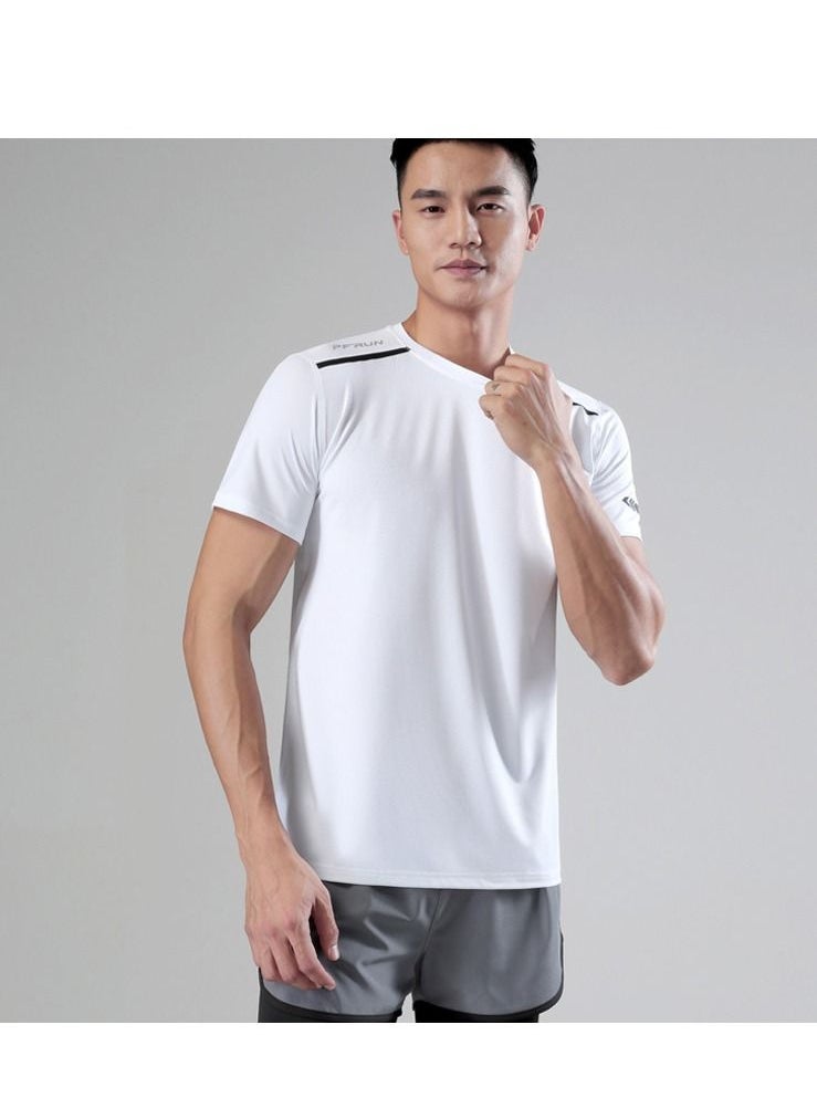 UTDOORWEAR - تي شيرت رياضي قصير الأكمام للرجال صيفي جديد إحساس بالبرودة تجفيف سريع للياقة البدنية الجري الترفيهي - Image 1
