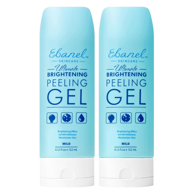 Ebanel Exfoliating Face Scrub Peeling Gel 2 Pack Brightening Moisturizing Cleanser Dead Skin Remover for Face Exfoliating Facial Wash with Centella Hyaluronic Acid Vitamin C  E