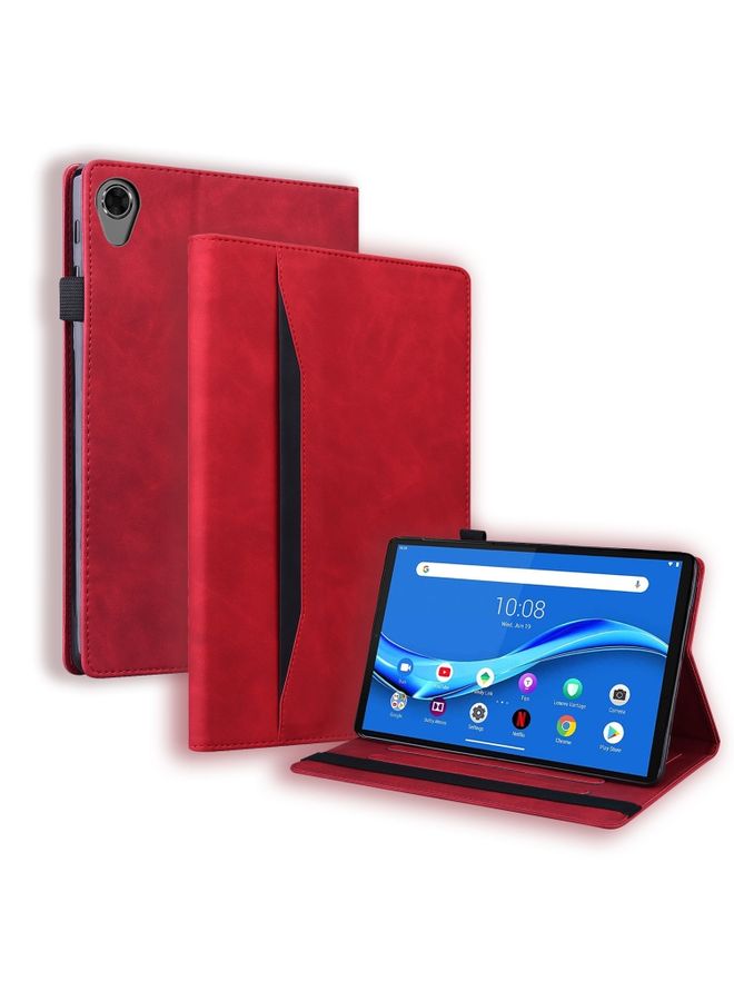 HuHa Case Cover For Lenovo Tab M8 FHD TB-8505F / TB-8705X 8.0 inch Business Shockproof Horizontal Flip Leather Case with Holder & Card Slots & Photo Frame & Pen Slot Red 