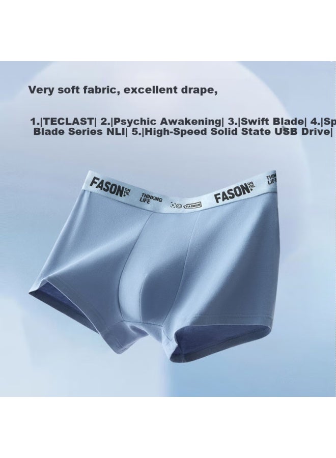 Yalu Men's Cotton Plus Size Underwear With Ginseng And Goji Berry, Loose-fit Wide-leg Fat Man Boxer Shorts - Image 3