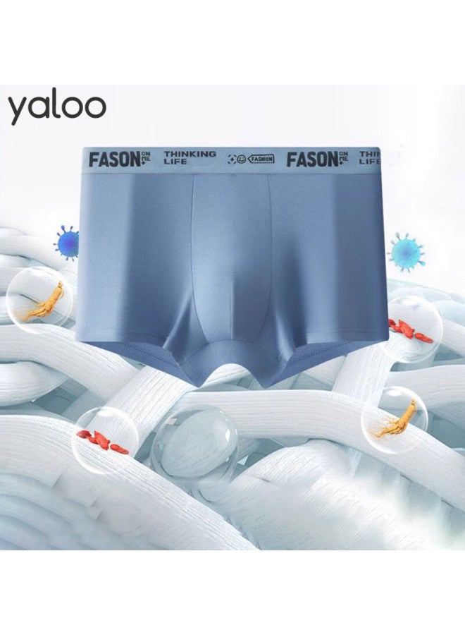 Yalu Men's Cotton Plus Size Underwear With Ginseng And Goji Berry, Loose-fit Wide-leg Fat Man Boxer Shorts - Image 4