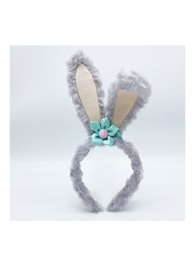 NIBEMINENT Bunny Ears Headband Grey/Beige - Image 1