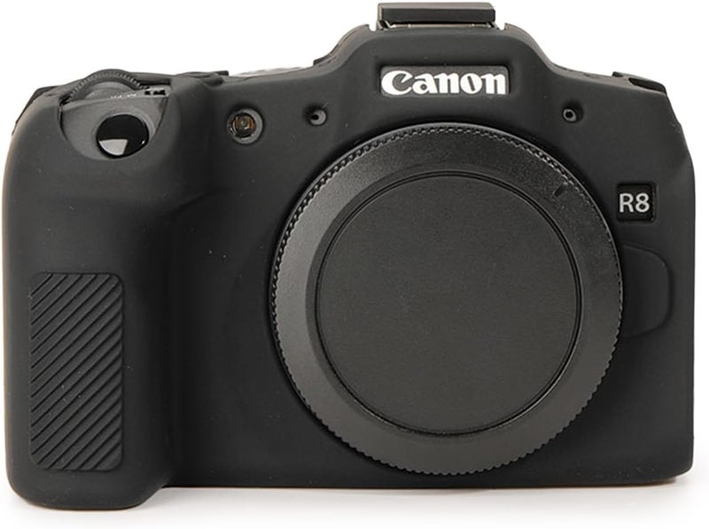 Rieibi EOS R8 Case Soft Silicone Protective Case for Canon EOS R8 EOSR8 Camera Lightweight EOS R8 Camera Case  Black - Image 1