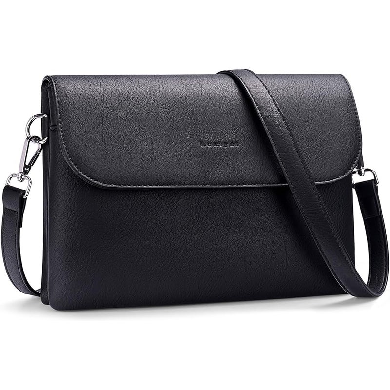 Lexiyat Crossbody Bags for Women Vegan Leather Travel Small Cell Phone Purse Rfid Shoulder Bag with 2 Straps - Image 1