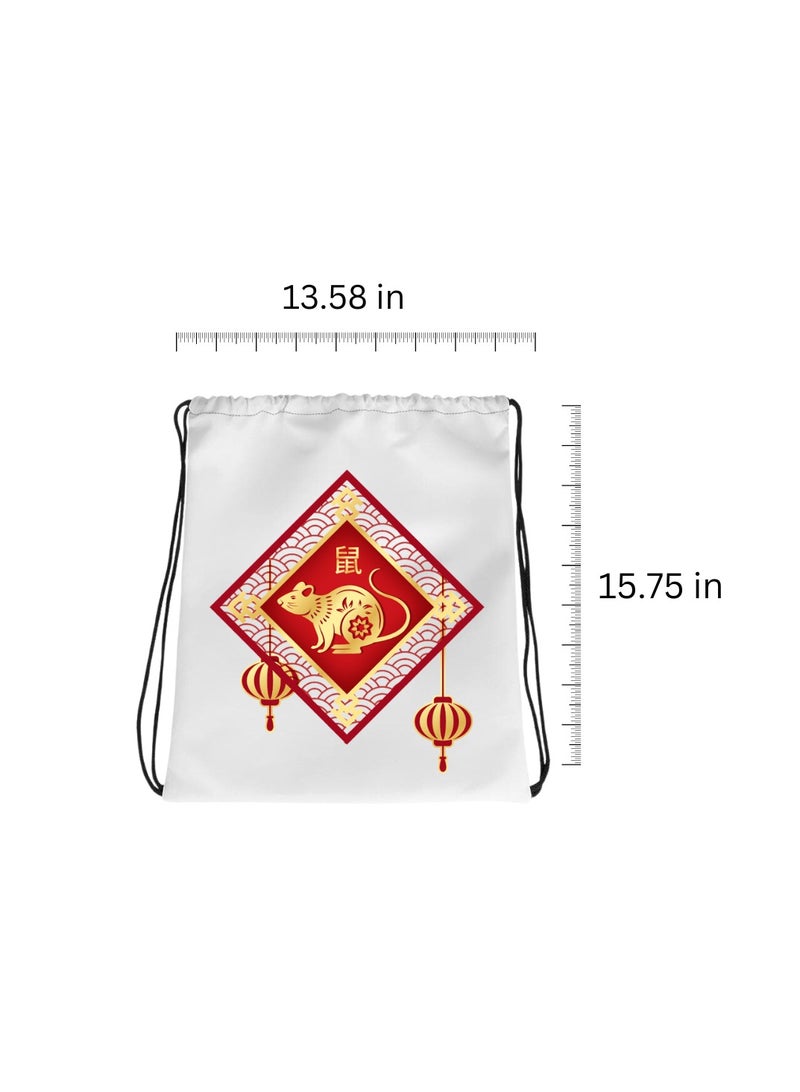 PRINTSHOP4ME Chinese Zodiac Symbols Drawstring Bags For Men And Women-Durable Sports Backpack For Kids,Great For School And College,Everyday Use,Lightweight With Printed - Image 2
