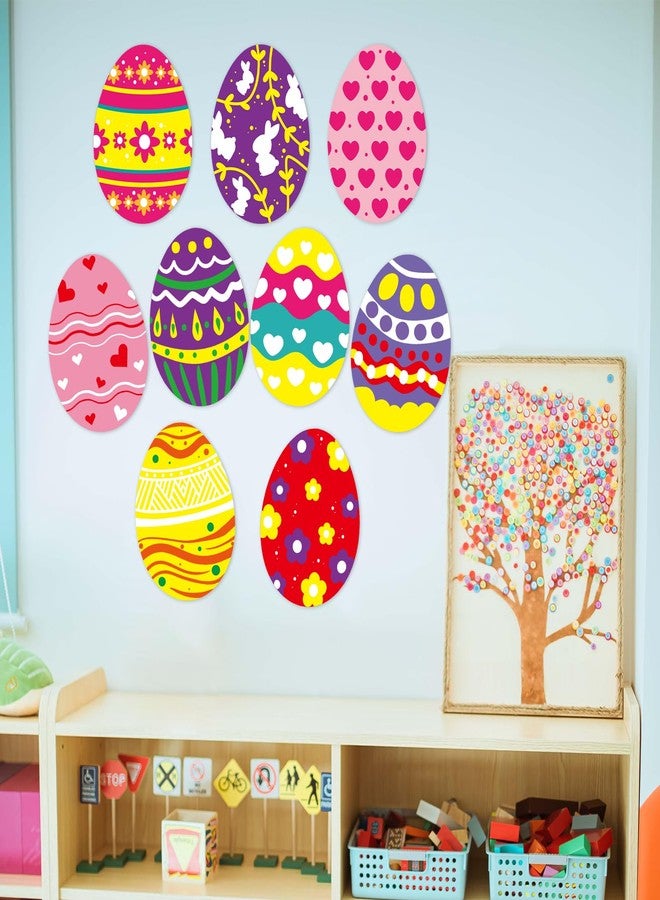 Fancy Land Easter Egg Cutouts for Spring Bulletin Board Classroom Decoration 45Pcs - Image 3