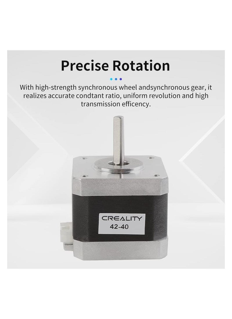 42-40 Stepper Motor for Creality CR-10 X/Y-Axis Stepping Motor,2 Phase 1A 1.8 Degree 0.4N.M, Compatible for E Axis Extruder Motor for CR-10 Series and Ender 3 Series (D-Shape)